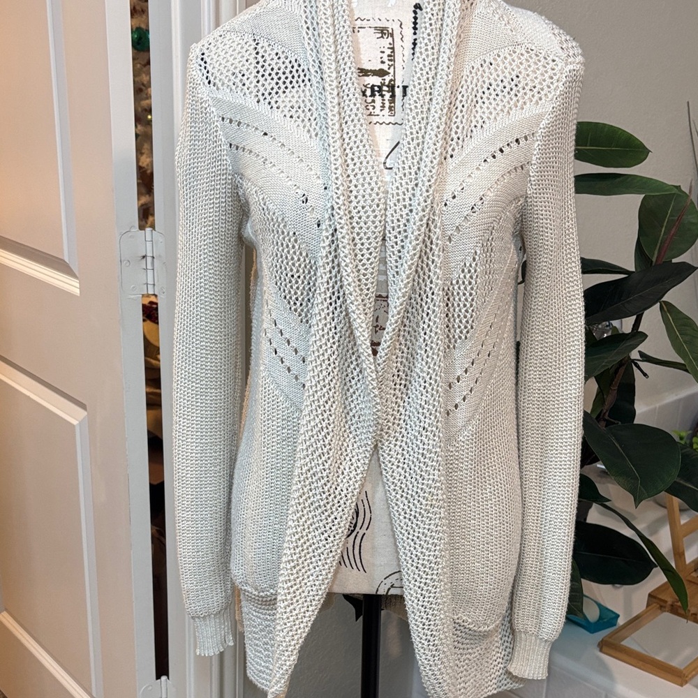 Knox Rose Cream Open-Front Cardigan